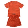 Ensemble Maillot Gardien FC Barcelone Orange Version 2025-26 Enfant