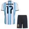 Ensemble Maillot Argentine Garnacho 17 Domicile Coupe du Monde 2026 Enfant