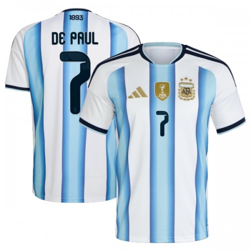 Maillot de Foot Argentine De Paul 7 Domicile Coupe du Monde 2026 Maillot de Foot Argentine De Paul 7 Domicile Coupe du Monde 2026