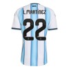 Maillot de Foot Argentine Lautaro Martinez 22 Domicile Coupe du Monde 2026