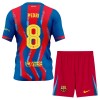 Ensemble Maillot FC Barcelone Pedri 8 Quatrième 2025-26 Enfant