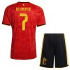 Ensemble Maillot Belgique De Bruyne 7 Domicile Coupe du Monde 2026 Enfant