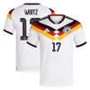 Maillot de Foot Allemagne Wirtz 17 Domicile Coupe du Monde 2026