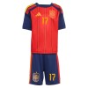 Ensemble Maillot Espagne Williams JR 17 Domicile Coupe du Monde 2026 Enfant