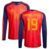 Maillot de Foot Espagne Lamine Yamal 19 Domicile Coupe du Monde 2026 Manche Longue