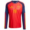 Maillot de Foot Espagne Lamine Yamal 19 Domicile Coupe du Monde 2026 Manche Longue
