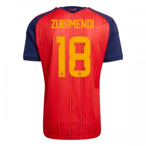 Maillot de Foot Espagne ZUBIMENDI 18 Domicile Coupe du Monde 2026 Maillot de Foot Espagne ZUBIMENDI 18 Domicile Coupe du Monde 2026