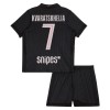Ensemble Maillot Paris Saint-Germain Kvaratskhelia 7 Quatrième Jordan 2025-26 Enfant