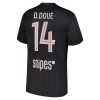 Maillot de Foot Paris Saint-Germain D. Doue 14 Quatrième Jordan 2025-26