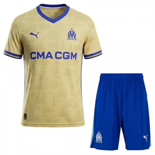 Ensemble Maillot Olympique de Marseille Quatrième 2025-26 Enfant Ensemble Maillot Olympique de Marseille Quatrième 2025-26 Enfant