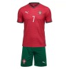 Ensemble Maillot Portugal Ronaldo 7 Domicile Coupe du Monde 2026 Enfant