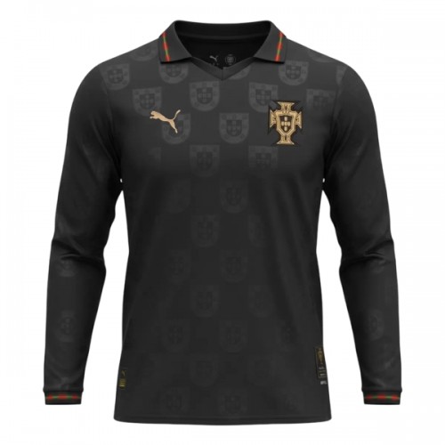Maillot de Foot Portugal Black Panther Special Edition 2025-26 Manche Longue Maillot de Foot Portugal Black Panther Special Edition 2025-26 Manche Longue