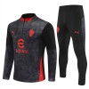 AC Milan Sweat d'Entraînement Quarter-Zip 2025-26 Noire AC Milan Sweat d'Entraînement Quarter-Zip 2025-26 Noire