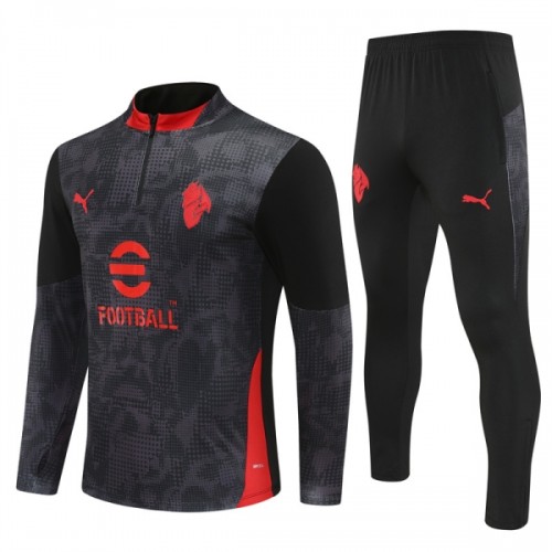 AC Milan Sweat d'Entraînement Quarter-Zip 2025-26 Noire AC Milan Sweat d'Entraînement Quarter-Zip 2025-26 Noire