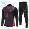 AC Milan Sweat d'Entraînement Quarter-Zip 2025-26 Noire Enfant AC Milan Sweat d'Entraînement Quarter-Zip 2025-26 Noire Enfant