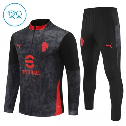 AC Milan Sweat d'Entraînement Quarter-Zip 2025-26 Noire Enfant AC Milan Sweat d'Entraînement Quarter-Zip 2025-26 Noire Enfant