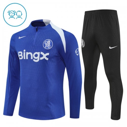 Chelsea Sweat d'Entraînement Quarter-Zip 2025-26 Bleue Enfant Chelsea Sweat d'Entraînement Quarter-Zip 2025-26 Bleue Enfant
