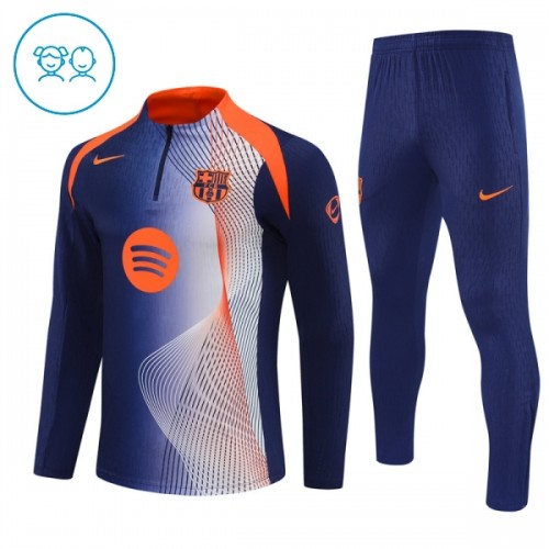 FC Barcelone Sweat d'Entraînement Quarter-Zip 2025-26 Bleue Enfant FC Barcelone Sweat d'Entraînement Quarter-Zip 2025-26 Bleue Enfant