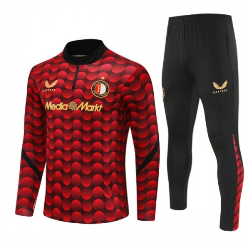 Feyenoord Rotterdam Sweat d'Entraînement Quarter-Zip 2025-26 Rouge Feyenoord Rotterdam Sweat d'Entraînement Quarter-Zip 2025-26 Rouge