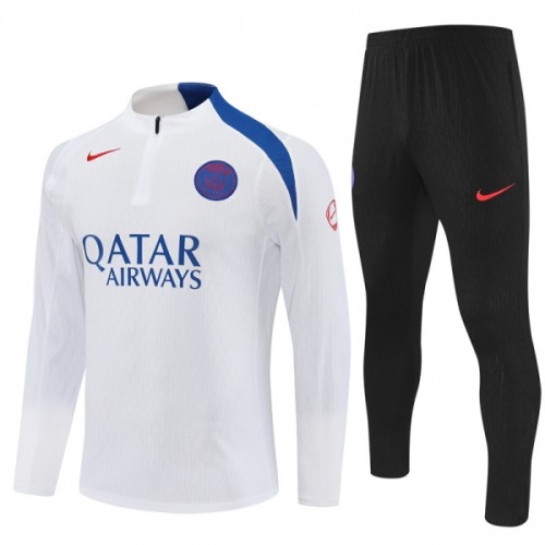 Paris Saint-Germain Sweat d'Entraînement Quarter-Zip 2025-26 Blanche Paris Saint-Germain Sweat d'Entraînement Quarter-Zip 2025-26 Blanche