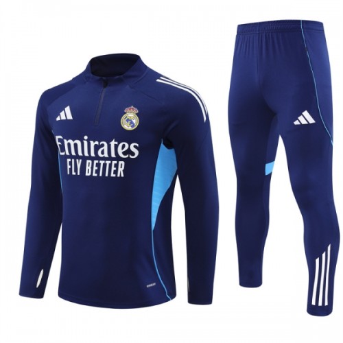 Real Madrid Sweat d'Entraînement Quarter-Zip 2025-26 Navy Real Madrid Sweat d'Entraînement Quarter-Zip 2025-26 Navy
