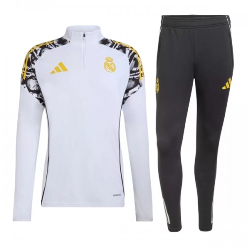 Real Madrid Sweat d'Entraînement Quarter-Zip 2026-27 Blanche Real Madrid Sweat d'Entraînement Quarter-Zip 2026-27 Blanche