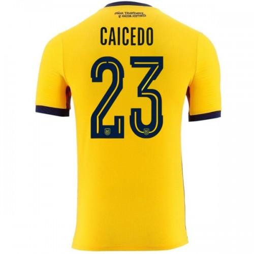 Maillot de Foot Equateur Caicedo 23 Domicile Coupe du Monde 2026 Maillot de Foot Equateur Caicedo 23 Domicile Coupe du Monde 2026
