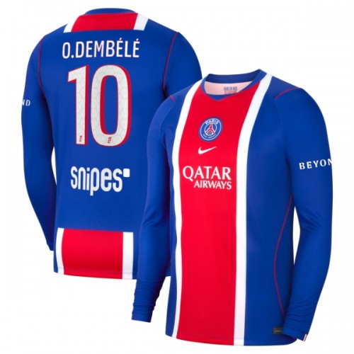 Maillot de Foot Paris Saint-Germain O. Dembele 10 Domicile 2026-27 Manche Longue Maillot de Foot Paris Saint-Germain O. Dembele 10 Domicile 2026-27 Manche Longue