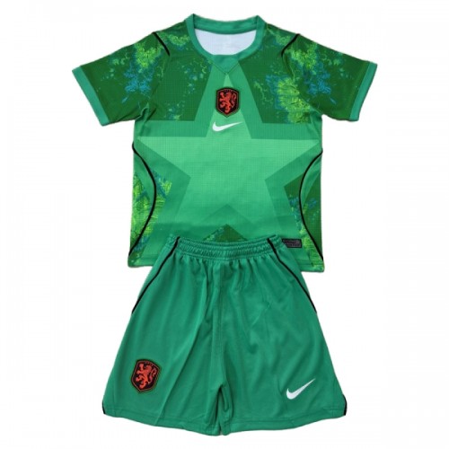 Ensemble Maillot Gardien Pays-Bas Exterieur Coupe du Monde 2026 Enfant Ensemble Maillot Gardien Pays-Bas Exterieur Coupe du Monde 2026 Enfant