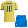 Ensemble Maillot Brésil Ronaldinho 10 Domicile Coupe du Monde 2026 Enfant