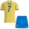 Ensemble Maillot Brésil Vini JR. 7 Domicile Coupe du Monde 2026 Enfant Ensemble Maillot Brésil Vini JR. 7 Domicile Coupe du Monde 2026 Enfant