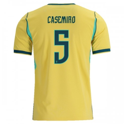 Maillot de Foot Brésil Casemiro 5 Domicile Coupe du Monde 2026 Maillot de Foot Brésil Casemiro 5 Domicile Coupe du Monde 2026