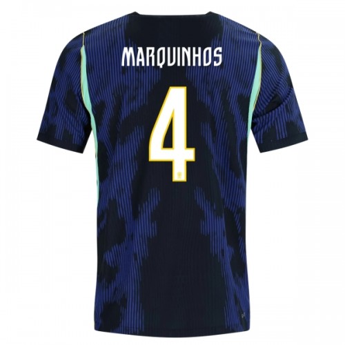 Maillot de Foot Brésil Marquinhos 4 Exterieur Coupe du Monde 2026 Maillot de Foot Brésil Marquinhos 4 Exterieur Coupe du Monde 2026