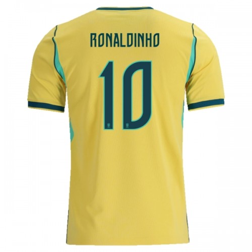 Maillot de Foot Brésil Ronaldinho 10 Domicile Coupe du Monde 2026 Maillot de Foot Brésil Ronaldinho 10 Domicile Coupe du Monde 2026