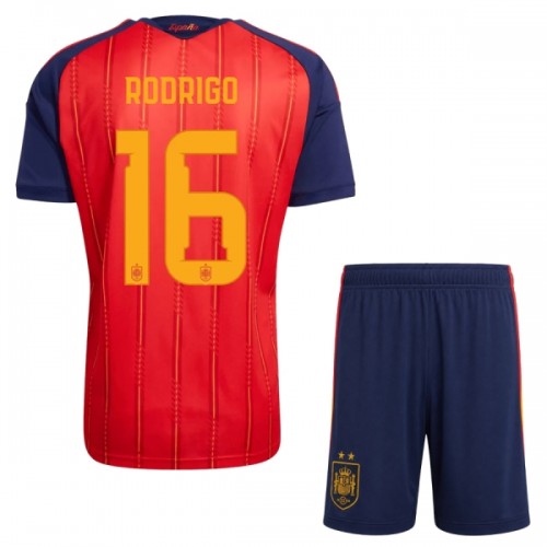 Ensemble Maillot Espagne 2 Stars Rodrigo 16 Domicile Coupe du Monde 2026 Enfant Ensemble Maillot Espagne 2 Stars Rodrigo 16 Domicile Coupe du Monde 2026 Enfant