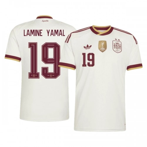 Maillot de Foot Espagne 2 Stars Lamine Yamal 19 Exterieur Coupe du Monde 2026 Maillot de Foot Espagne 2 Stars Lamine Yamal 19 Exterieur Coupe du Monde 2026