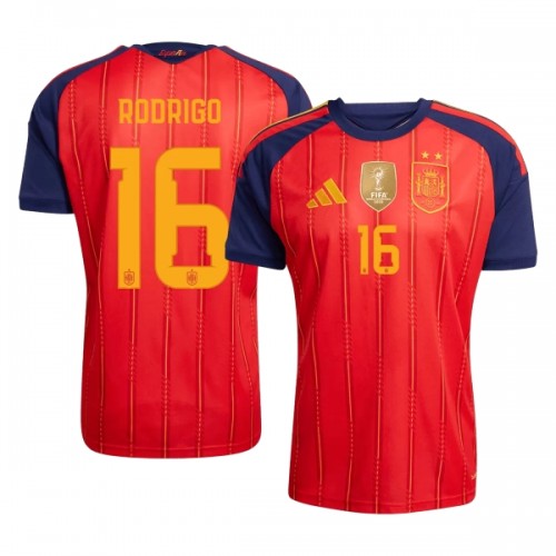 Maillot de Foot Espagne 2 Stars Rodrigo 16 Domicile Coupe du Monde 2026 Maillot de Foot Espagne 2 Stars Rodrigo 16 Domicile Coupe du Monde 2026
