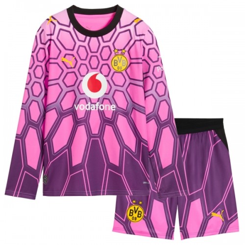 Ensemble Maillot Gardien Borussia Dortmund Exterieur 2026-27 Manche Longue Rose Enfant Ensemble Maillot Gardien Borussia Dortmund Exterieur 2026-27 Manche Longue Rose Enfant