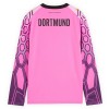 Ensemble Maillot Gardien Borussia Dortmund Exterieur 2026-27 Manche Longue Rose Enfant