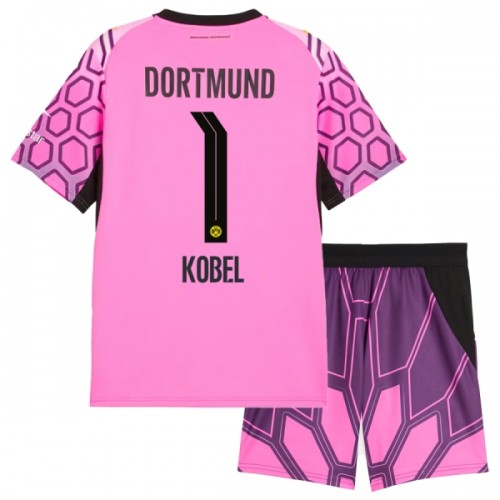 Ensemble Maillot Gardien Borussia Dortmund Kobel 1 Exterieur 2026-27 Rose Enfant Ensemble Maillot Gardien Borussia Dortmund Kobel 1 Exterieur 2026-27 Rose Enfant