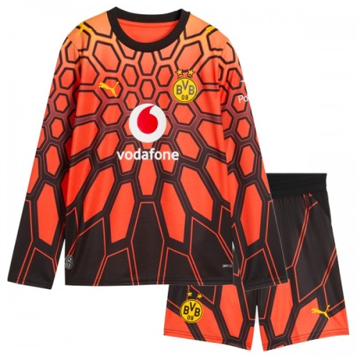 Ensemble Maillot Gardien Borussia Dortmund Orange Version Domicile 2026-27 Manche Longue Enfant Ensemble Maillot Gardien Borussia Dortmund Orange Version Domicile 2026-27 Manche Longue Enfant