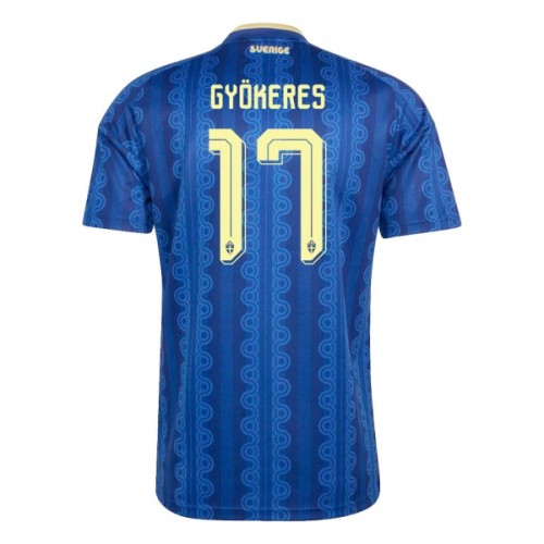 Maillot de Foot Suède Gyokeres 17 Exterieur Coupe du Monde 2026 Maillot de Foot Suède Gyokeres 17 Exterieur Coupe du Monde 2026