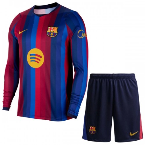 Ensemble Maillot FC Barcelone Domicile 2026-27 Manche Longue Enfant Ensemble Maillot FC Barcelone Domicile 2026-27 Manche Longue Enfant