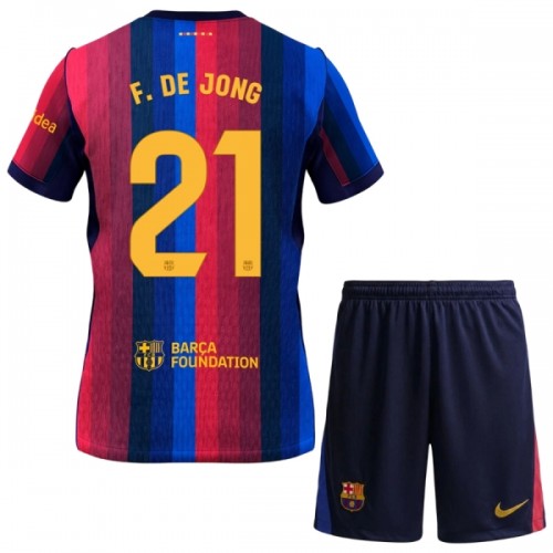Ensemble Maillot FC Barcelone F. De Jong 21 Domicile 2026-27 Enfant Ensemble Maillot FC Barcelone F. De Jong 21 Domicile 2026-27 Enfant