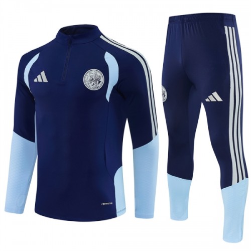 Ajax Amsterdam Sweat d'Entraînement Quarter-Zip 2026-27 Bleue Ajax Amsterdam Sweat d'Entraînement Quarter-Zip 2026-27 Bleue