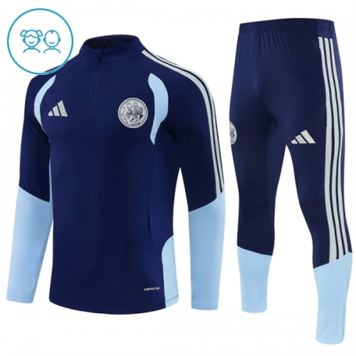 Ajax Amsterdam Sweat d'Entraînement Quarter-Zip 2026-27 Bleue Enfant Ajax Amsterdam Sweat d'Entraînement Quarter-Zip 2026-27 Bleue Enfant
