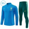 Brésil Sweat d'Entraînement Quarter-Zip 2026-27 Bleue Enfant Brésil Sweat d'Entraînement Quarter-Zip 2026-27 Bleue Enfant