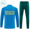 Brésil Sweat d'Entraînement Quarter-Zip 2026-27 Bleue Enfant
