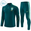 Brésil Sweat d'Entraînement Quarter-Zip 2026-27 Verte Enfant