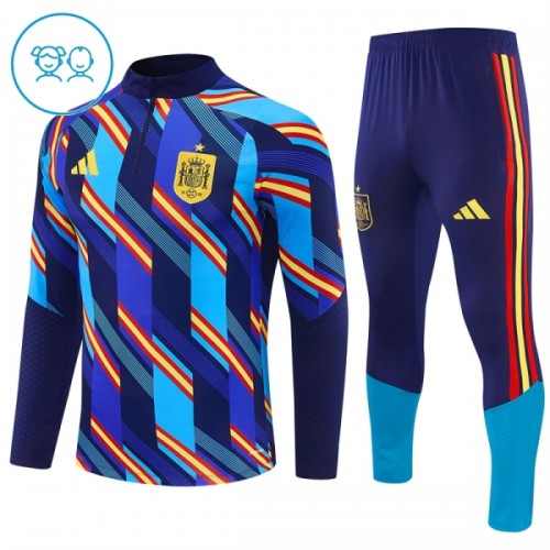 Espagne Sweat d'Entraînement Quarter-Zip 2026-27 Bleue Enfant Espagne Sweat d'Entraînement Quarter-Zip 2026-27 Bleue Enfant